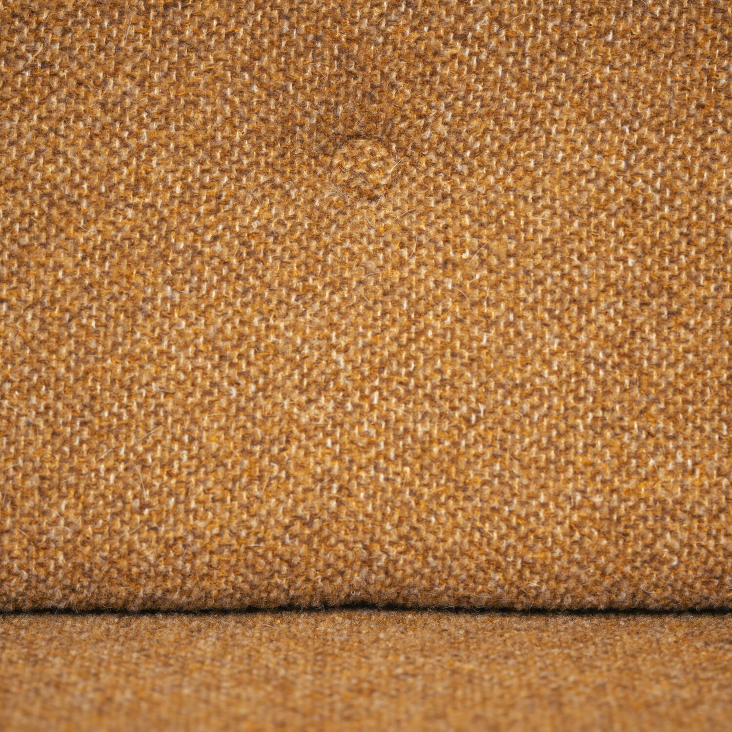 Bauhaus style tubular sleeping sofa in yellow ocre wool