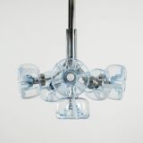 Chandelier, Italian design, Murano glass, 1970s, manufactured in Italy