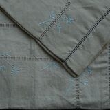 Pair of pillowcases early twentieth century métis ivory with monogram
