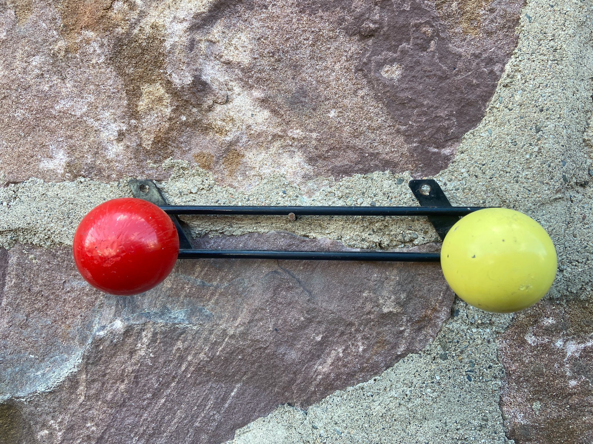 Coat rack wall hook vintage balls