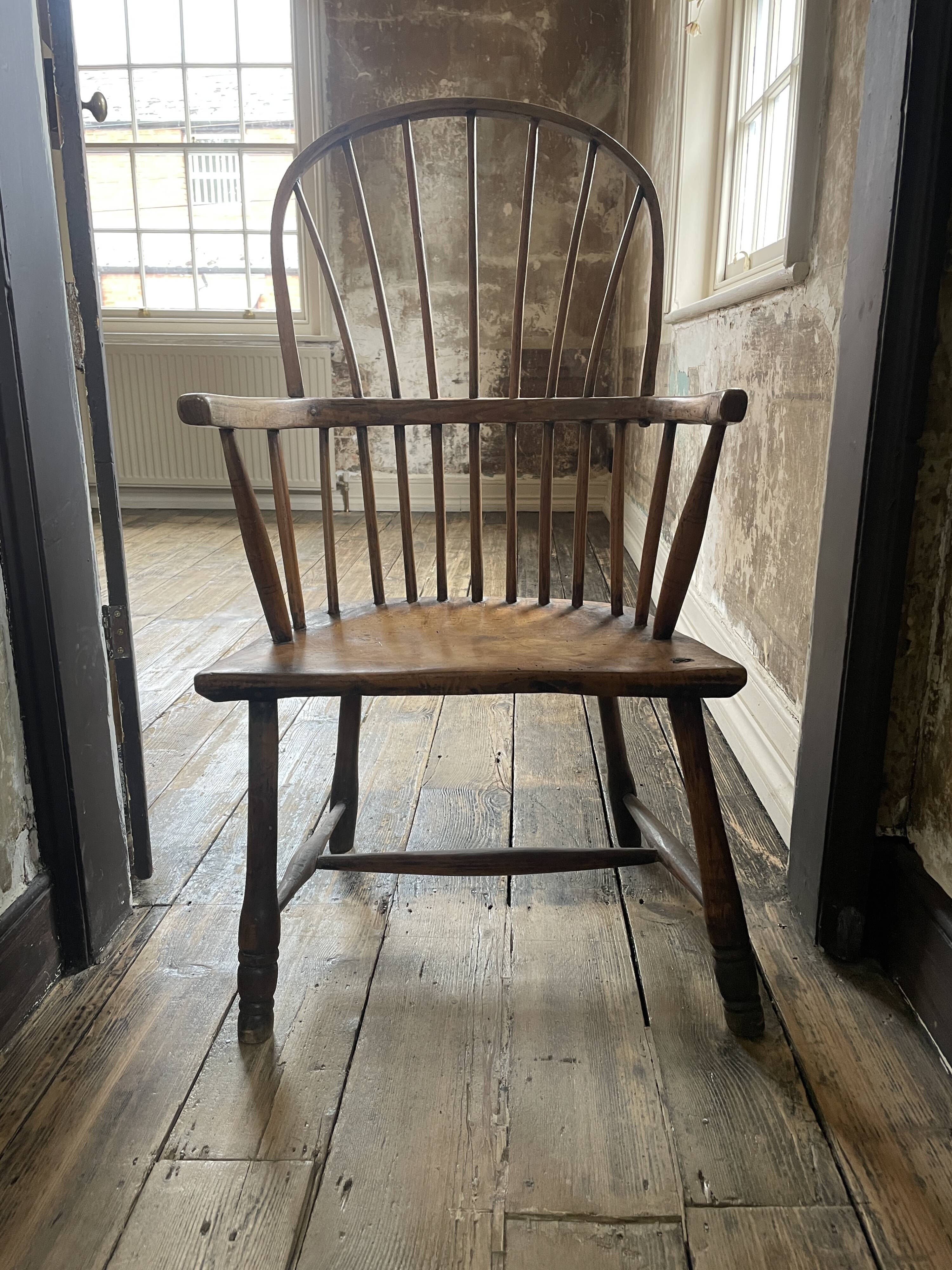18th / Early 19th Century English Vernacular Windsor Armchair | Primitive E