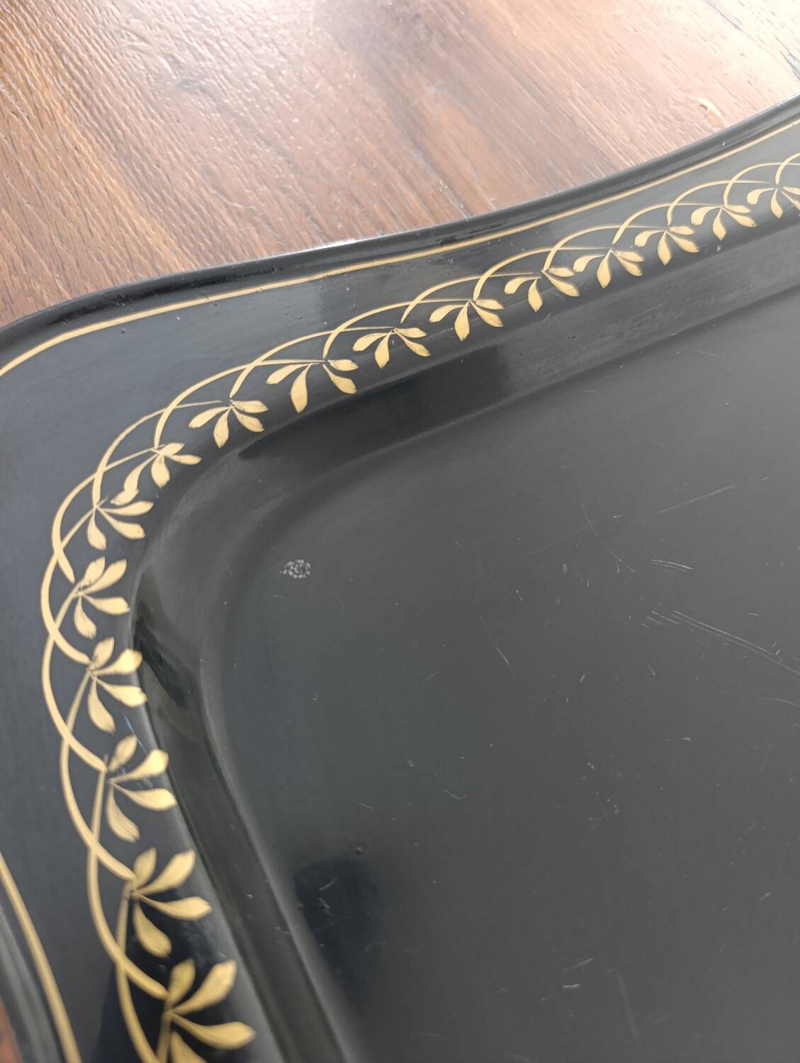 Large Vintage USSR Tray - Painted Flowers