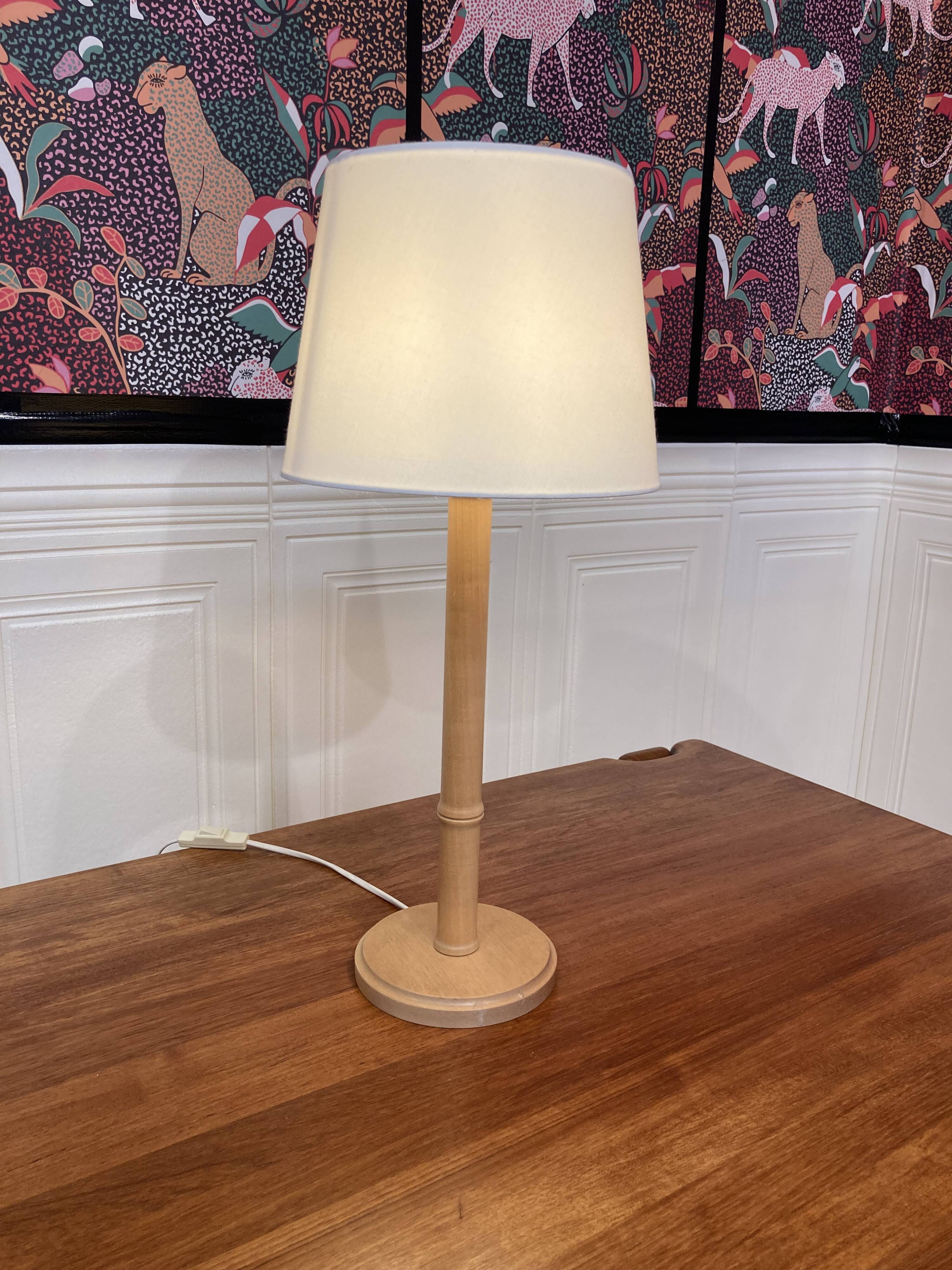 Solid wood lamp Scandinavian design 1960.