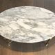 Neoclassical Oval Coffee Table in Brass and Carrara Marble, Janse House