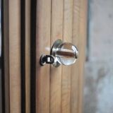 Art Deco wooden wardrobe with mirror