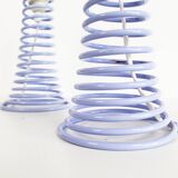 Playful set (2) of vintage 'spring' table lamps