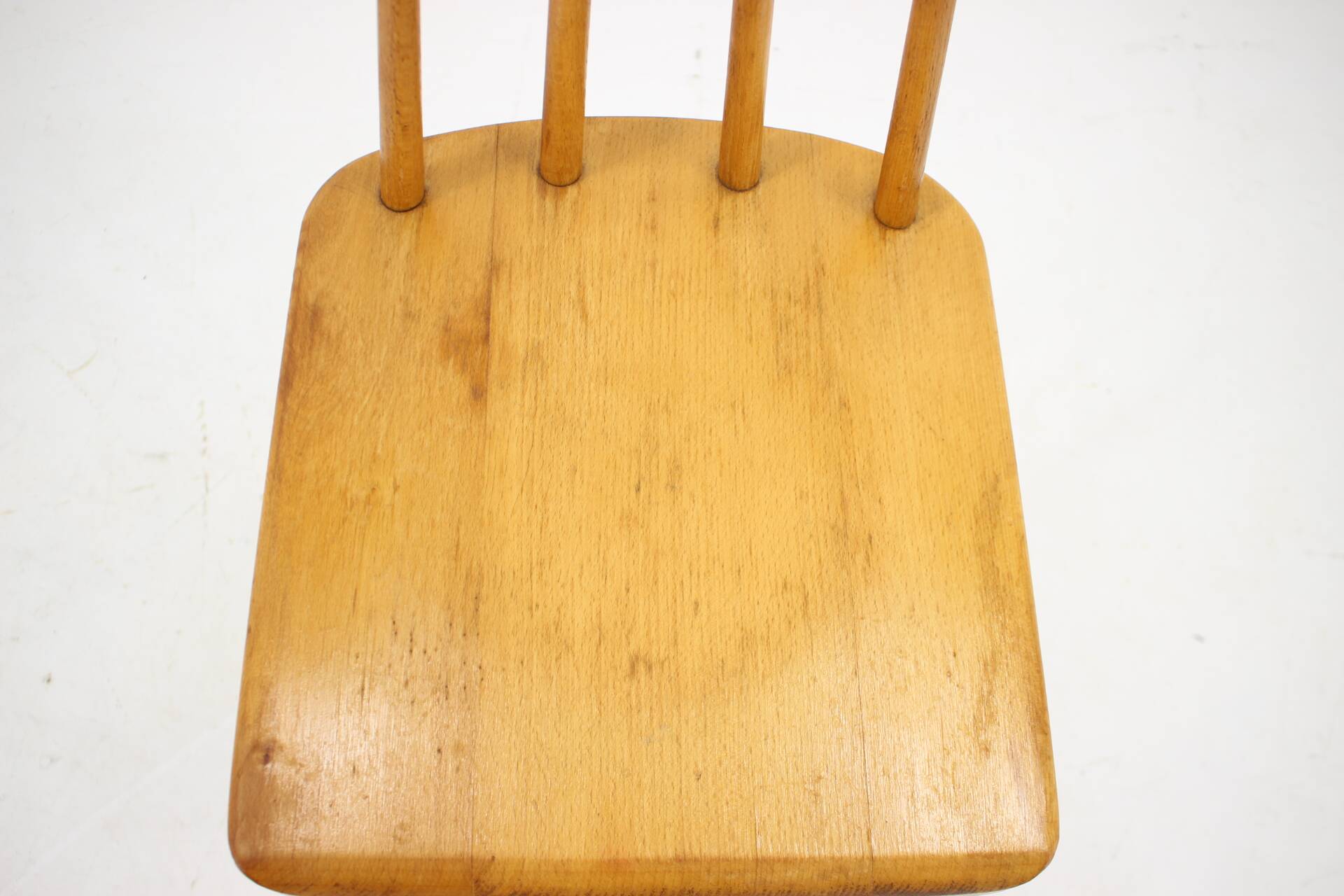 1970s  Beech Chair with Adjustable Height, Czechoslovakia