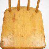1970s  Beech Chair with Adjustable Height, Czechoslovakia