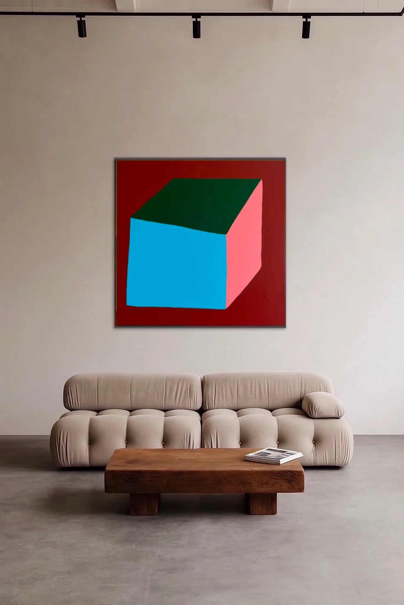 Contemporary canvas painting signed Bodasca "Volume n.1"