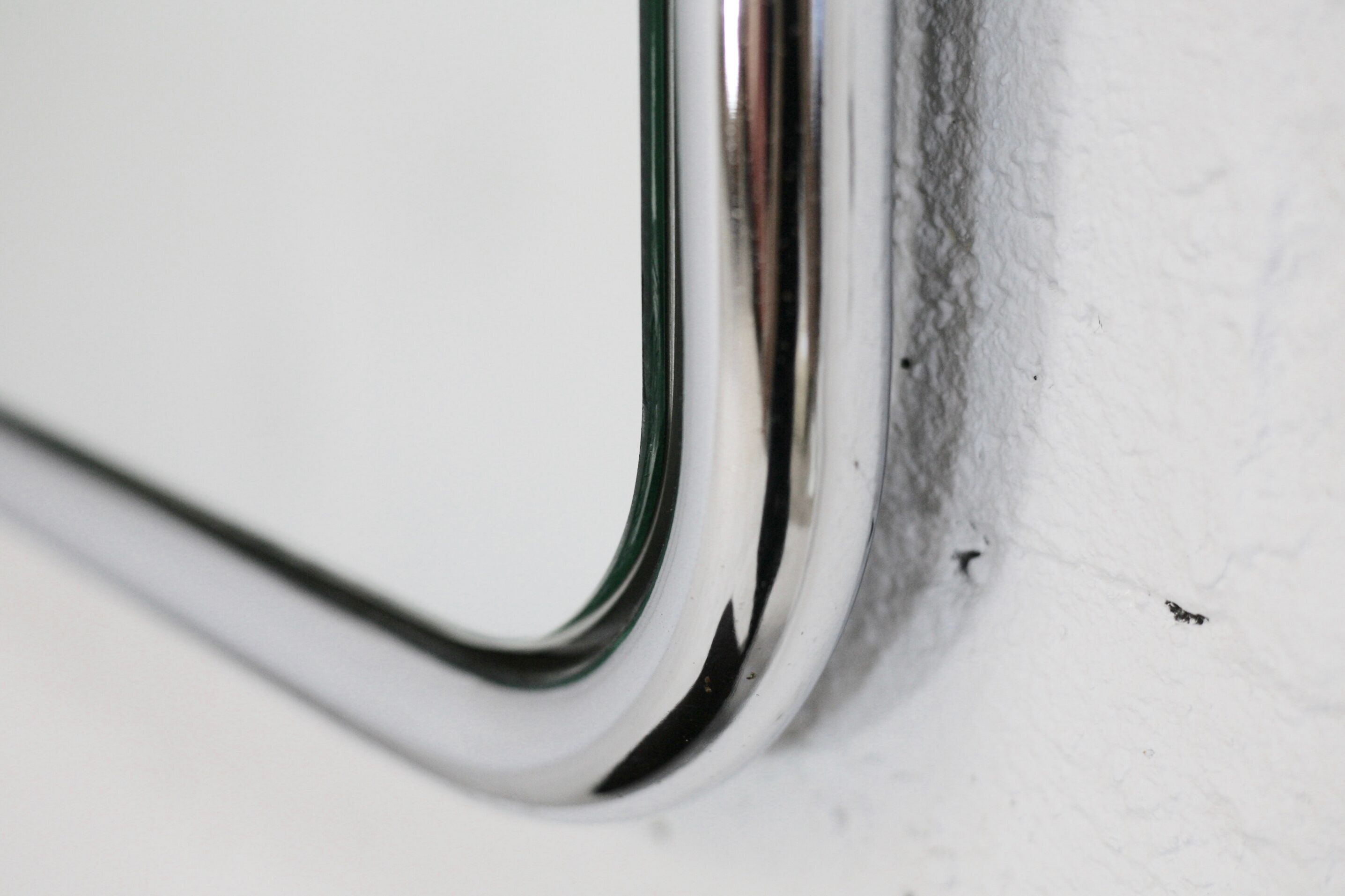 Pair of 70s tubular mirrors, chrome steel