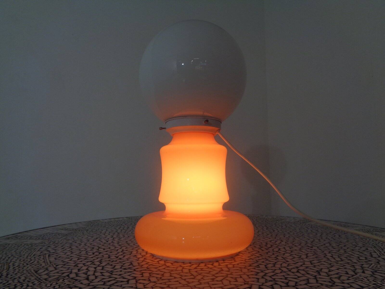 Italian glass standard lamp, 1970s