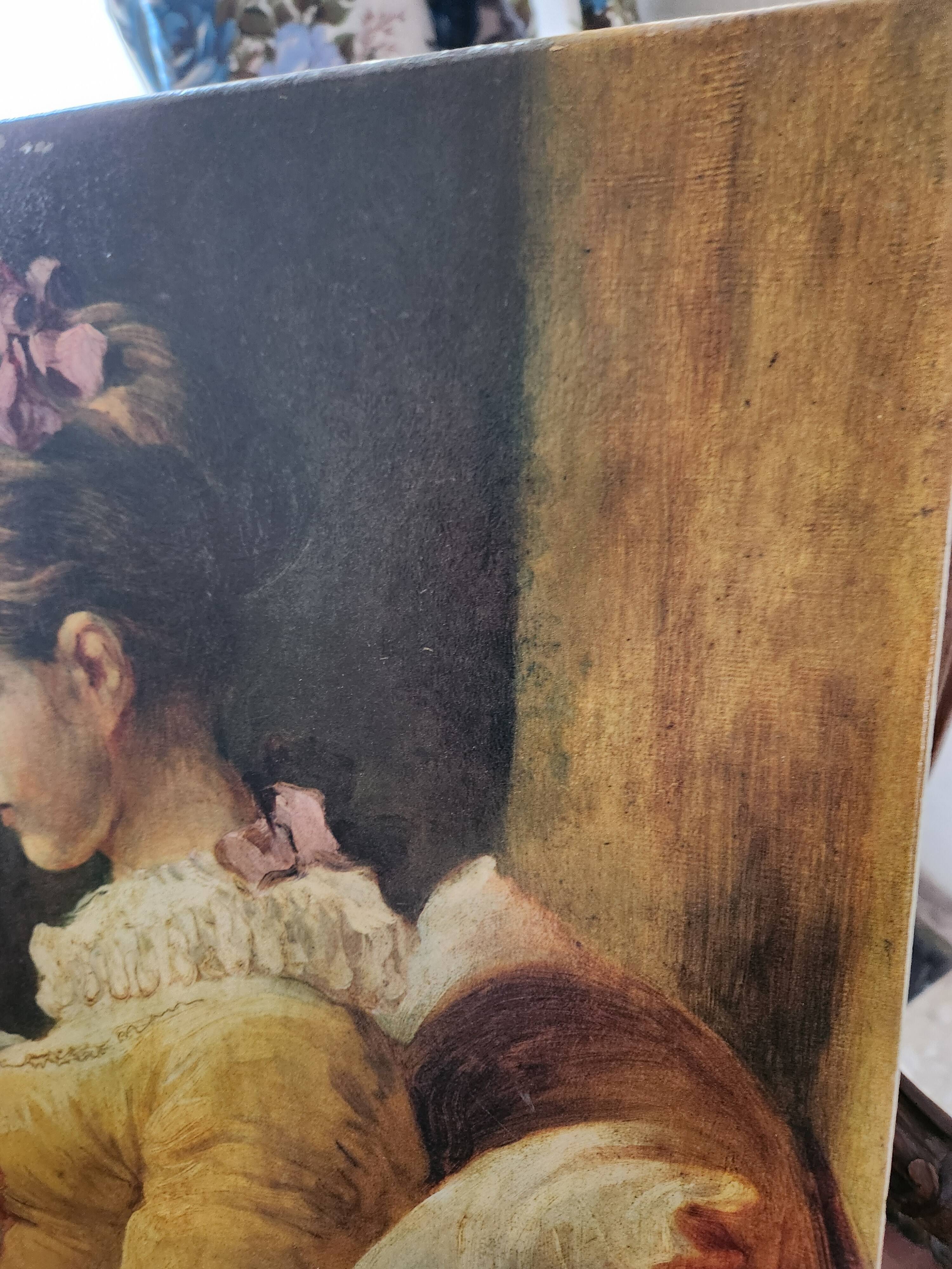 Old Table "The Reader" – Oil on Canvas – 18th Century Style