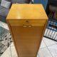 1960s office filing cabinet with curtains