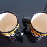 Saint John of Brittany / Pair of earthenware mugs