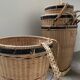 Lot of old grocery baskets