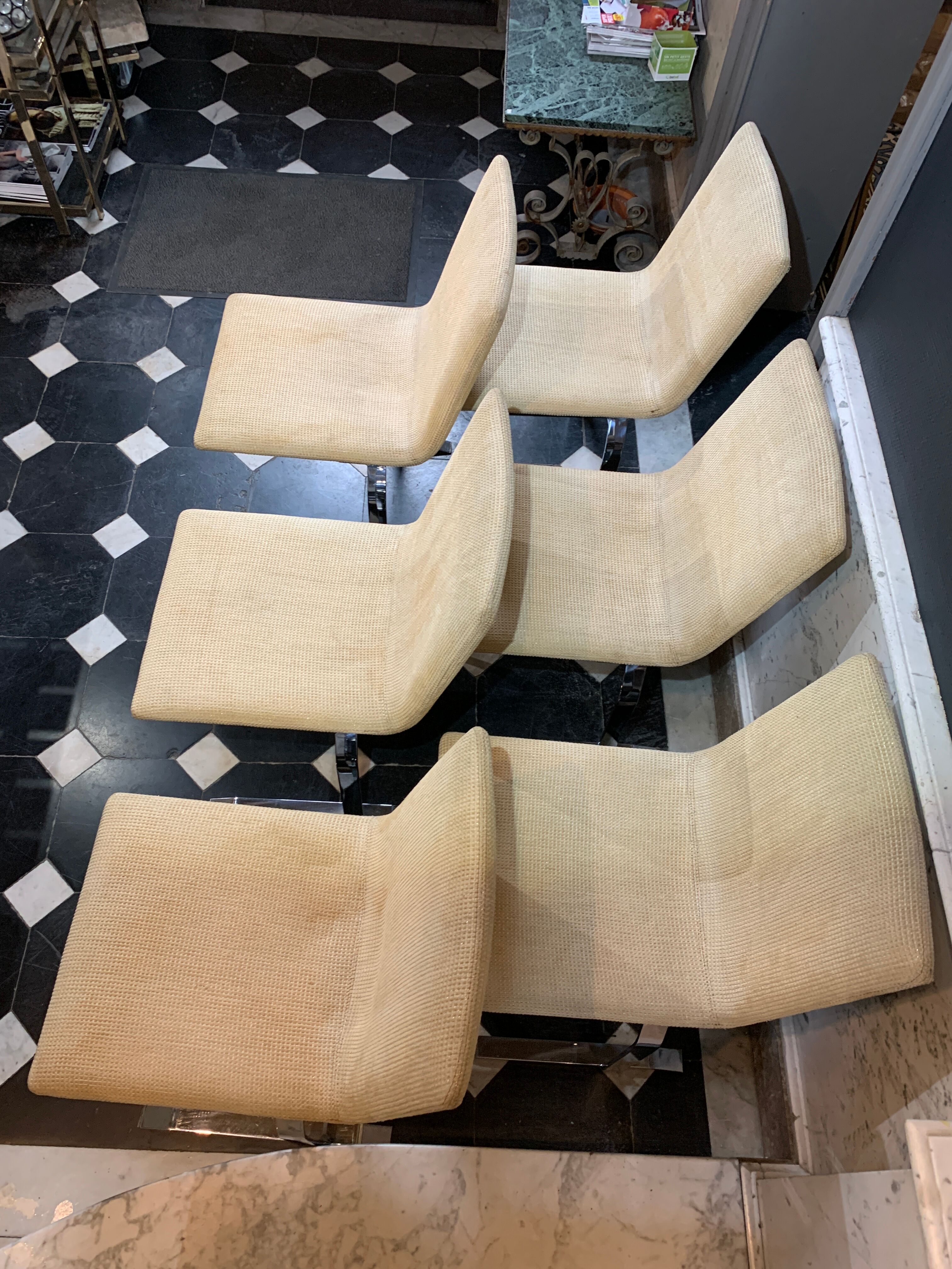 Set 6 chairs by Giovanni Offredi for Saporiti Italia 1970