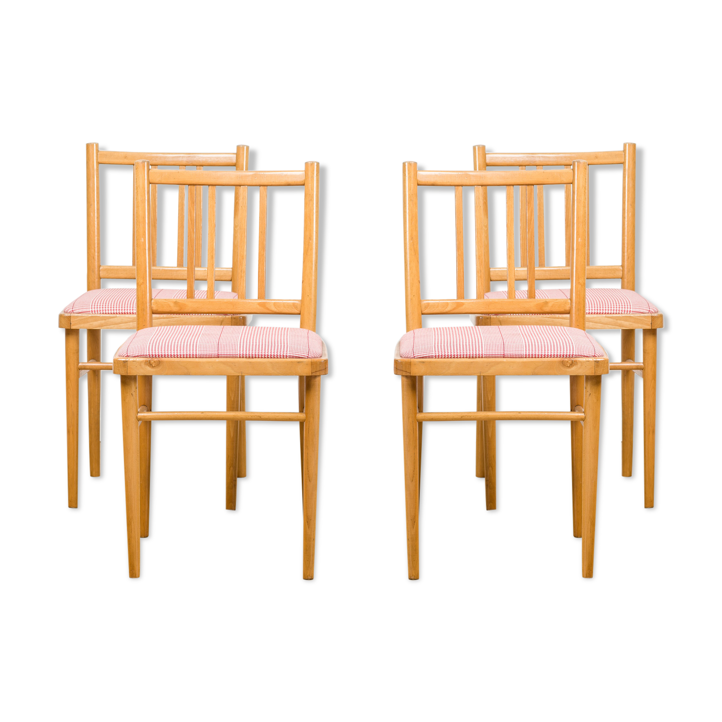 Ensemble de 4 chaises à manger de Ton, années 1970