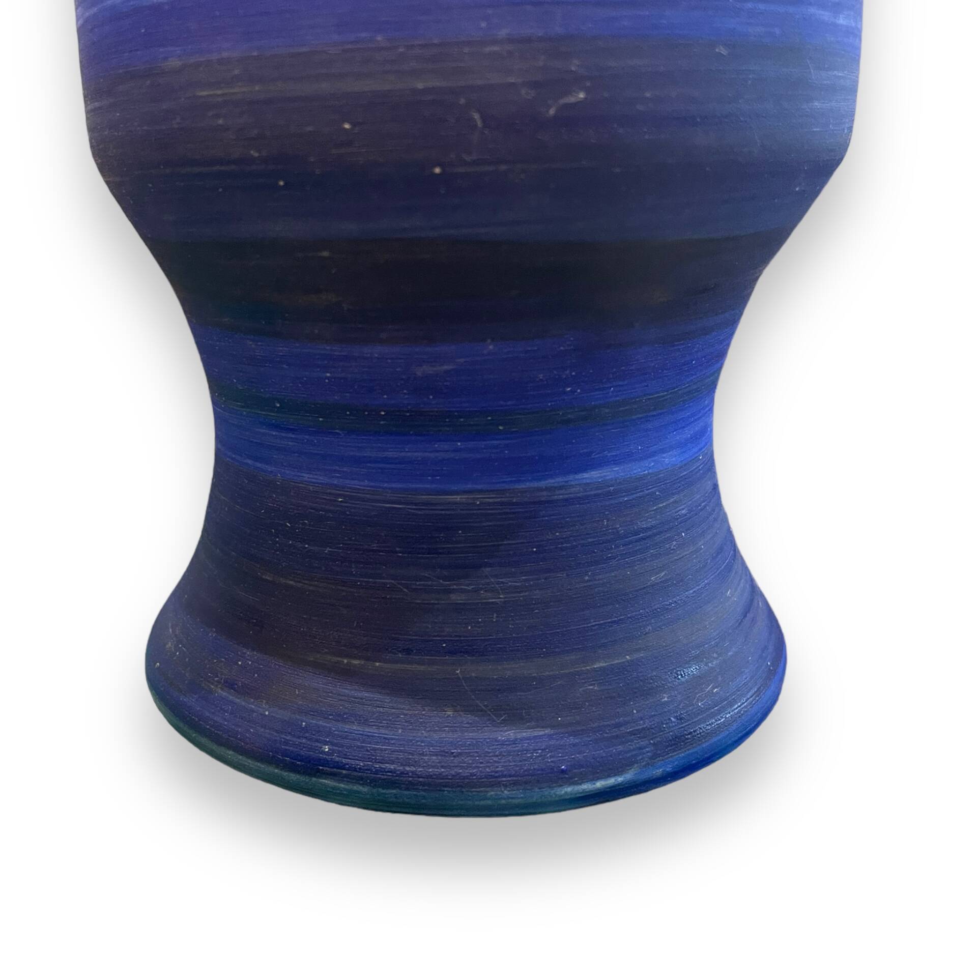Georges Cueille Blue Vase with Rotating Decor