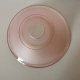 small pink lampshade in pink granite glass from the 50s