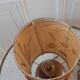 Sandstone lamp and lampshade in dried flowers 70s