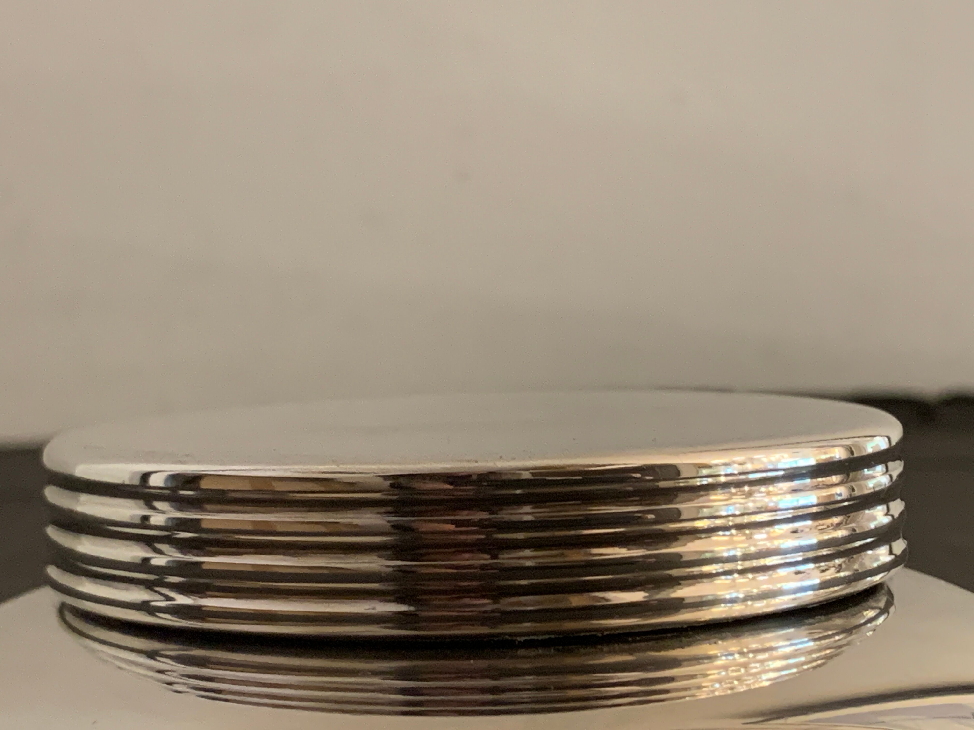 Baguier Christian Dior in silver metal art deco style