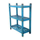 Burmese teak shelf with original blue patina