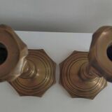 Pair of 19th century bronze candlesticks