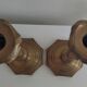 Pair of 19th-century bronze candlestick holders.