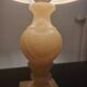 Vintage alabaster lamp with ecru shade – unique piece