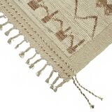 Hand-Knotted Tribal Unique 212 cm x 311 cm Beige Wool Carpet