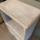 Meuble vintage en osier blanc