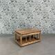 Storage bench in wood and straw (renovated)