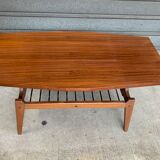 Scandinavian coffee table in teak veneer 60' years