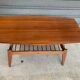 Table basse scandinave en placage teck années 60’