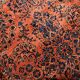 Handmade antique Persian Sarouk rug 3.2' x 5.3' (97cm x 161cm) 1920s - 1B674