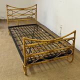 Vintage rattan bed