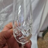 8 Bohemian crystal champagne flutes