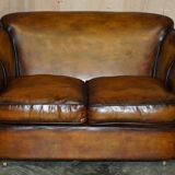 Art Deco canapés by Harry & Lou Epstein, hand-dyed leather.