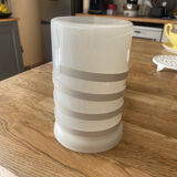 Vintage glass and metal lamp