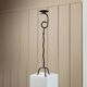 XXL vintage hand-forged iron candlestick, black iron, brutalist wave design, Made in Italy 1970s