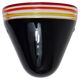 Lampe Appliquée Murale Febo Roberto Pamio, Verre de Murano Noir, Leucos, Italie, Années 1980