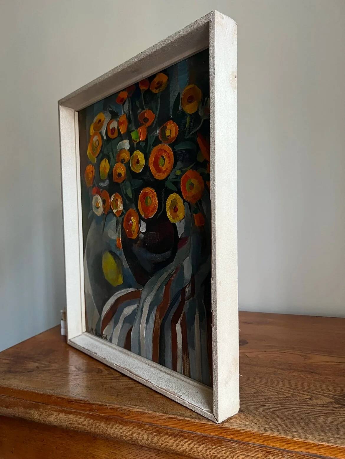 Floral still life oil painting by Maira Veisbārde | Latvia | 1981