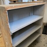 One-door stripped pine sideboard