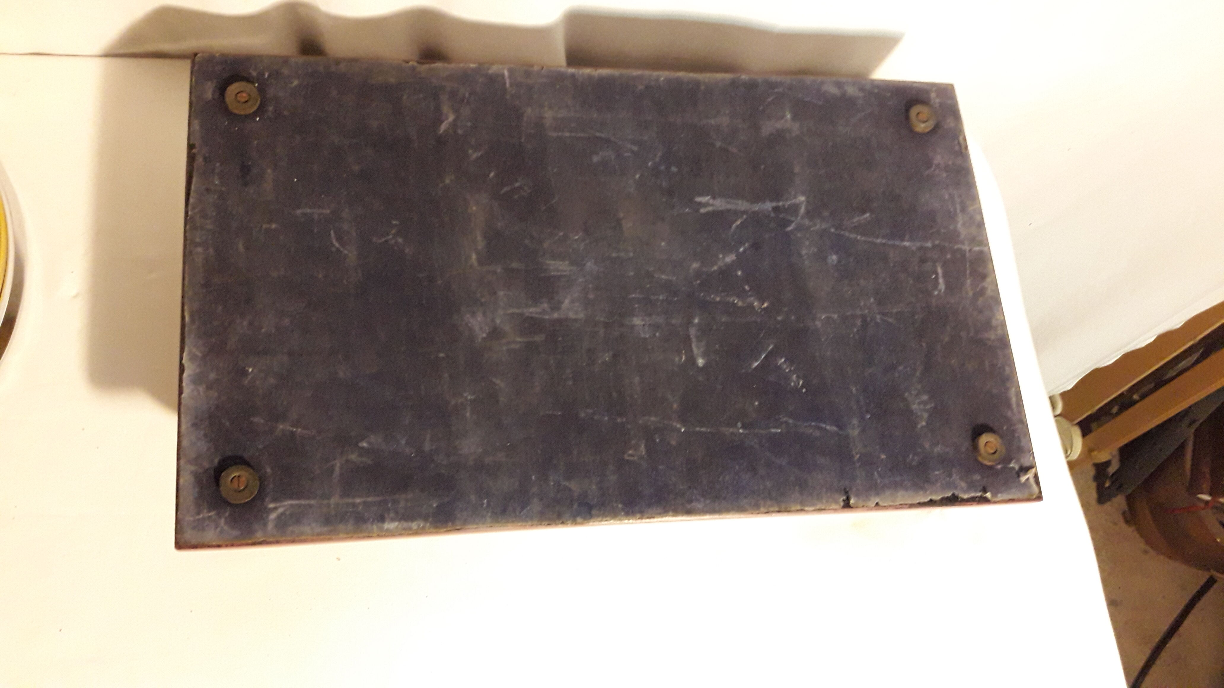 Glass tray and wooden handle