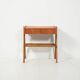 Scandinavian vintage bedside table in teak with Vienna cane