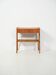 Scandinavian vintage bedside table in teak with Vienna cane