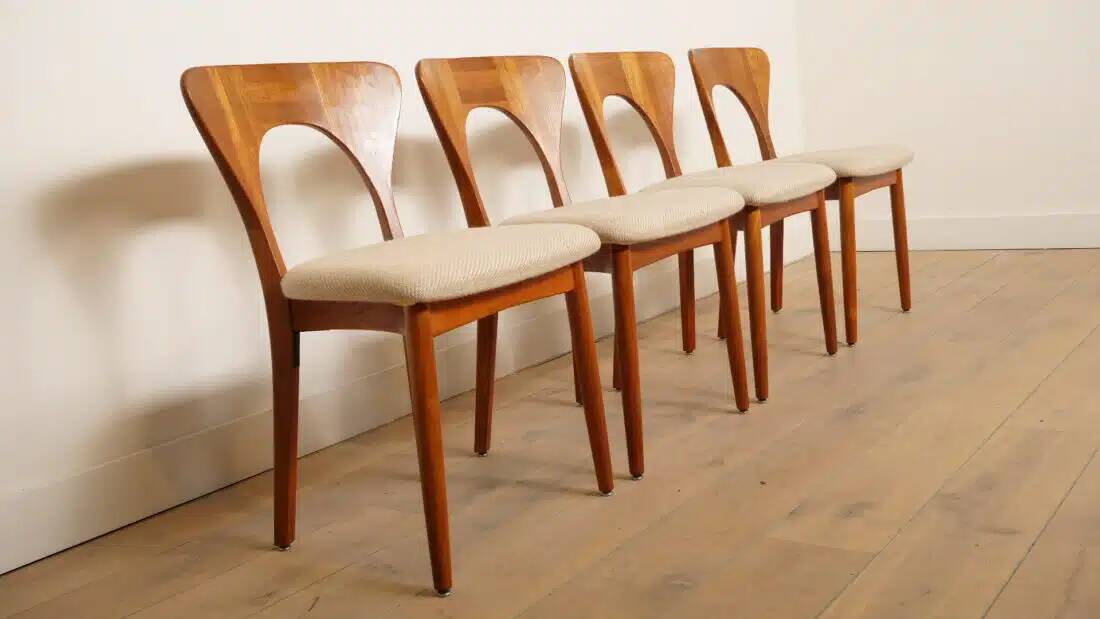 6 x dining chair | Koefoeds Hornslets | Niels Koefoed | Model Peter | Teak