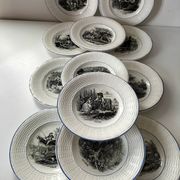 Complete set of 12 plates Digoin Sarreguemines – The 12 months (1900-1920)