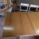 Table scandinave galbée extensible papillon en teck années 60