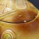 Old tureen yellow fish earthenware Sarreguemines France Slip
